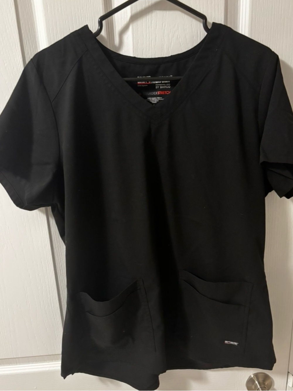 Grey's Anatomy Men's Black V-Neck Scrub Top